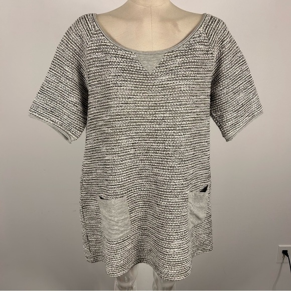 Meadow Rue Black and White Striped Tunic Size S - Picture 1 of 10